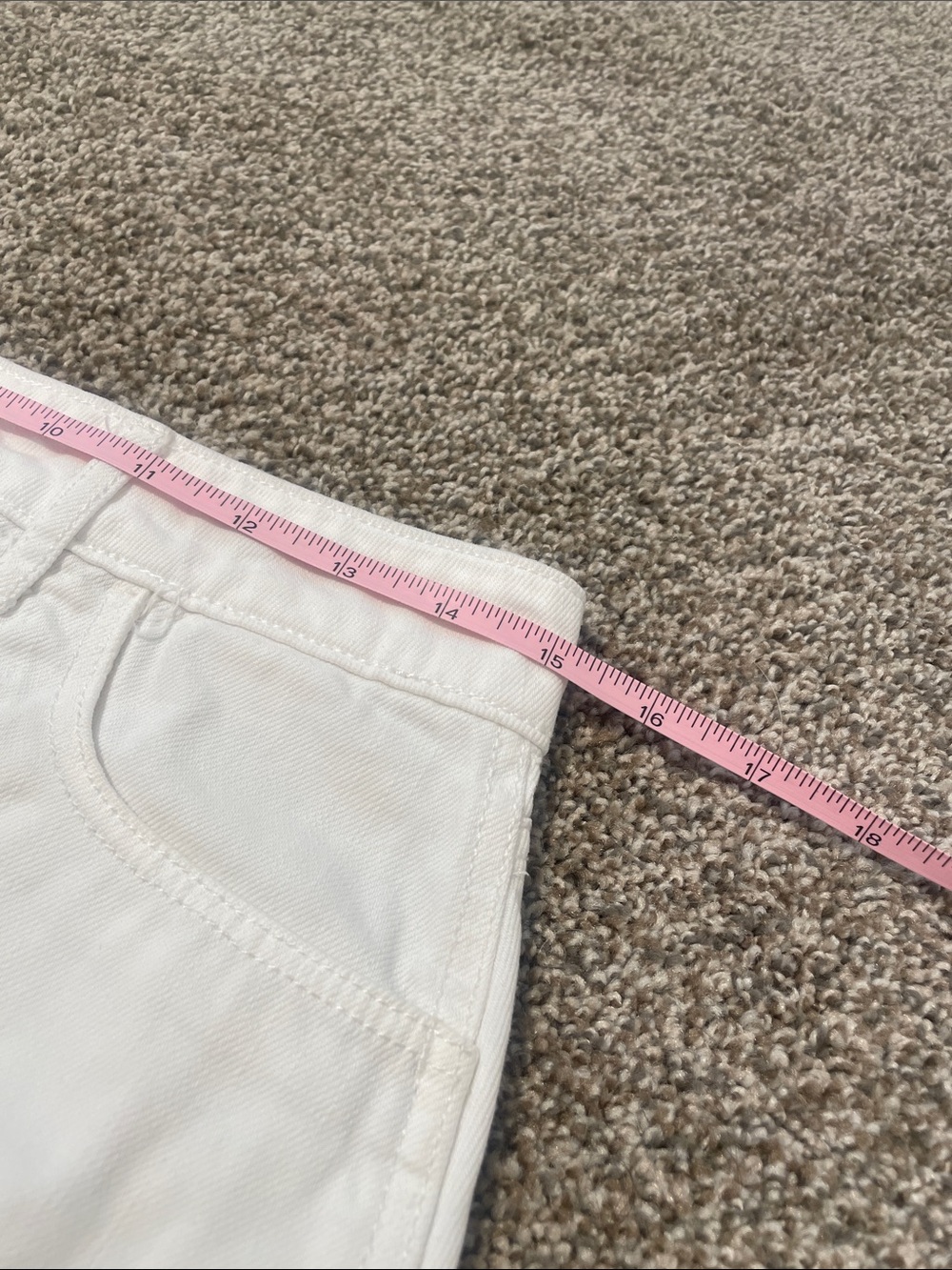 White Denim Button-Front Women's Skirt - Picture 8 of 10
